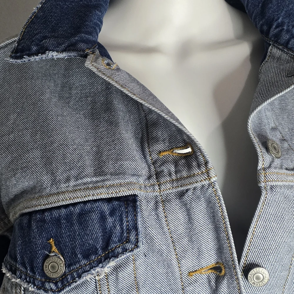 Denim Two-Tone Jacket - Picture 7 of 9